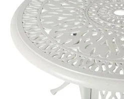 Ancona trädgårdsbord ø 90 cm vit