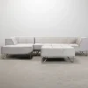 BoConcept Milos 5-sits hörnsoffa med fotpall ljusgrå