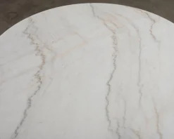Estelle matbord ø 106 cm vit marmor