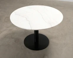 Estelle matbord ø 106 cm vit marmor