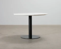 Estelle matbord ø 106 cm vit marmor