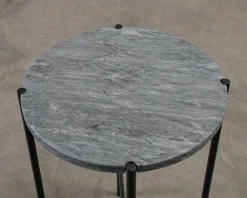FeelDesign Bistro sidobord ø 38 cm grå marmor