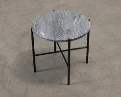 FeelDesign Bistro soffbord ø 44 cm grå marmor