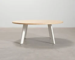 FeelDesign Freddy soffbord ø 115 cm oak / vit