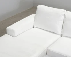 Finsoffat 4-sits divansoffa vit