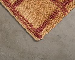 Layered Strata Braided Jute matta 140 x 200 cm Burgundy