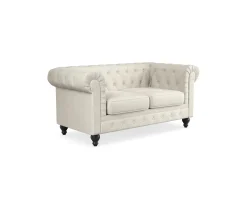 Manor House Chesterfield Lyx 2-sits soffa beige