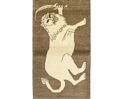 Old Figural Kashghai orientalisk matta 97 x 167 cm