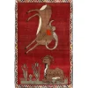 Old Figural Kashghai orientalisk matta 108 x 168 cm