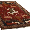 Old Figural Kashghai orientalisk matta 139 x 223 cm