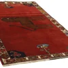 Old Figural Kashghai orientalisk matta 129 x 189 cm
