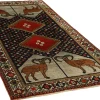 Old Figural Kashghai orientalisk matta 113 x 208 cm