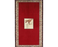 Old Figural Kashghai orientalisk matta 137 x 230 cm
