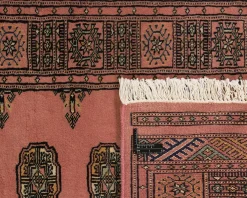 Pakistan handknotted orientalisk matta 79 x 293 cm lila / röd
