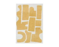 Rugvista Essential Contour matta 140 x 200 cm vit / gul