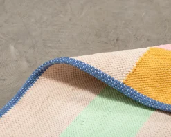 Rugvista Pippi matta 140 x 210 cm blå / orange / rosa / ljusgrön / naturvit