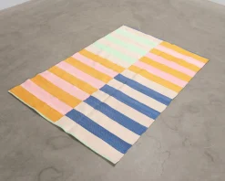 Rugvista Pippi matta 140 x 210 cm blå / orange / rosa / ljusgrön / naturvit