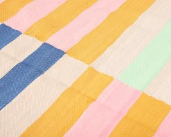 Rugvista Pippi matta 140 x 210 cm blå / orange / rosa / ljusgrön / naturvit