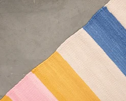 Rugvista Pippi matta 140 x 210 cm blå / orange / rosa / ljusgrön / naturvit