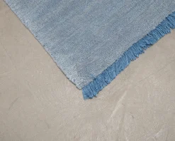 Rugvista Premium Handloom Fringes ullmatta 80 x 200 cm blå