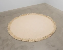Rugvista Ravi ullmatta ø 200 cm beige