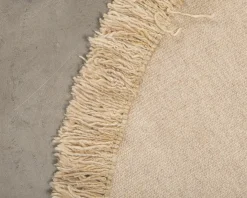 Rugvista Ravi ullmatta ø 200 cm beige