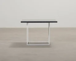 Soffbord med marmorskiva svart 60 x 60 cm