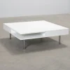 Soffbord vit 95 x 95 cm