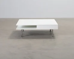 Soffbord vit 95 x 95 cm