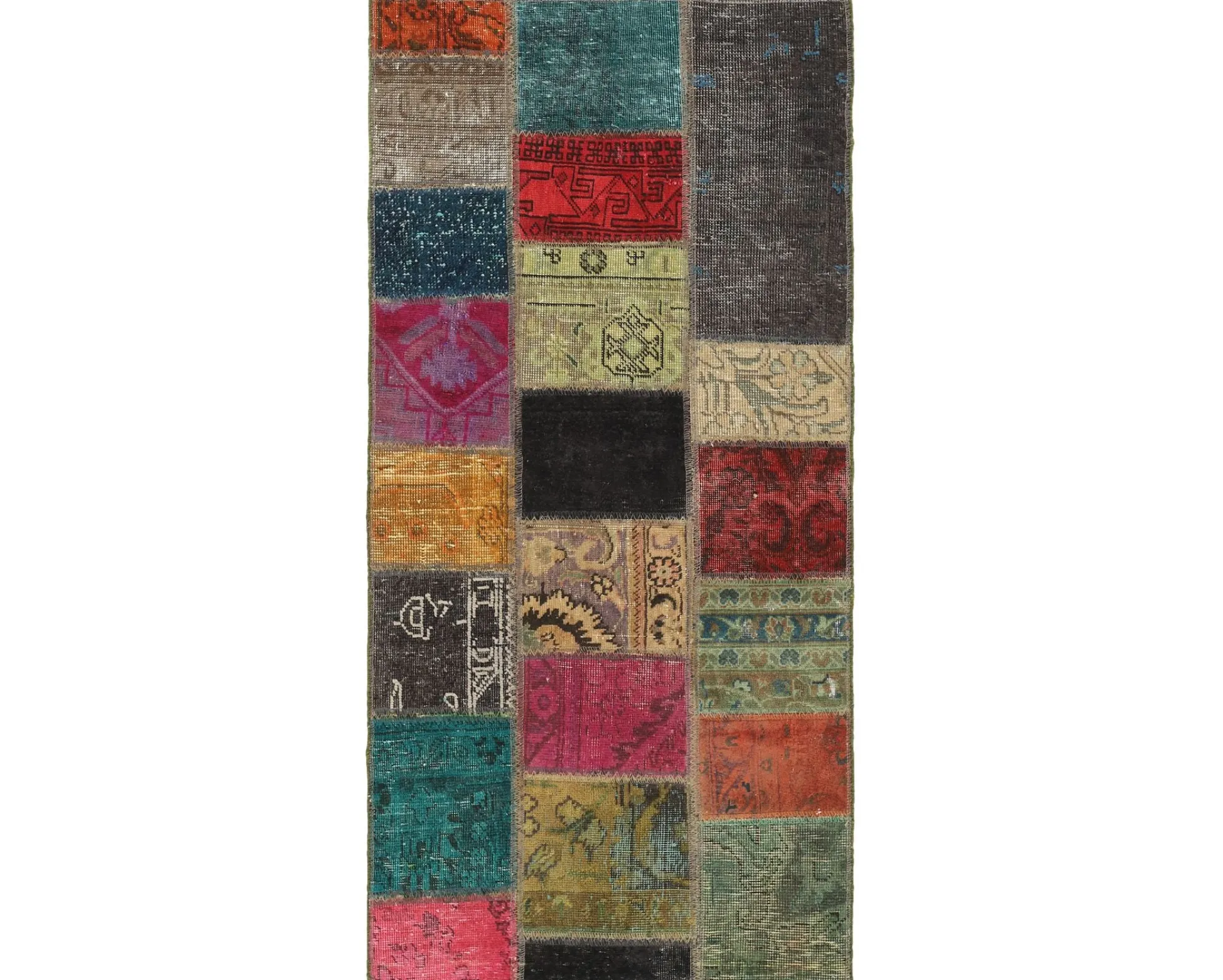 Vintage Patchwork orientalisk matta 74 x 156 cm