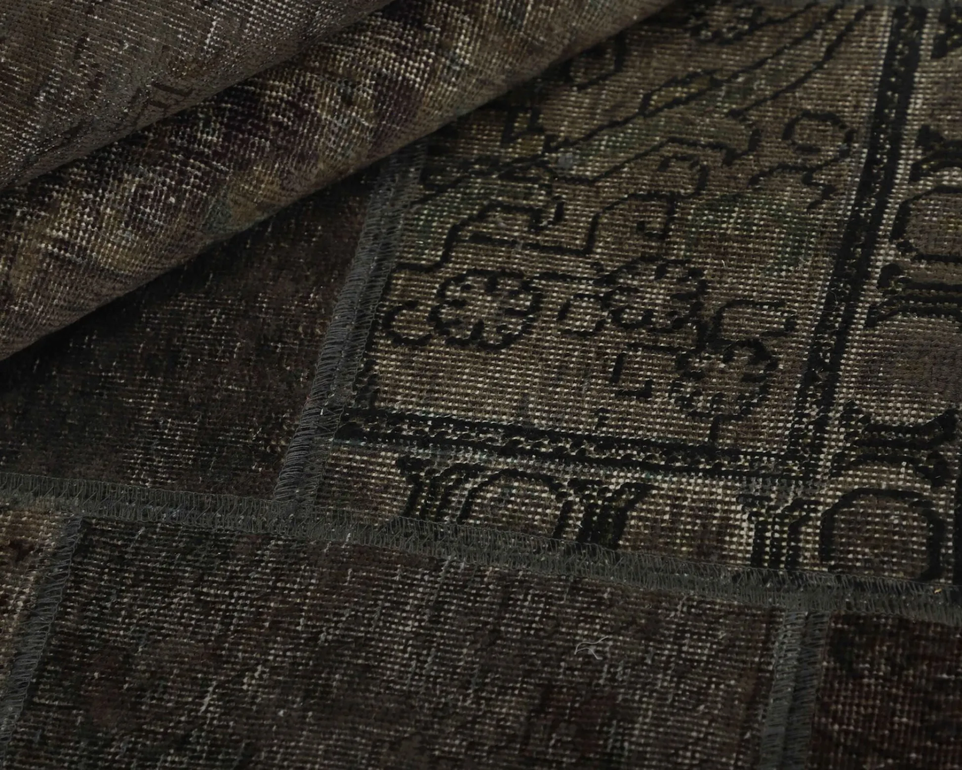 Vintage Patchwork orientalisk matta 206 x 258 cm