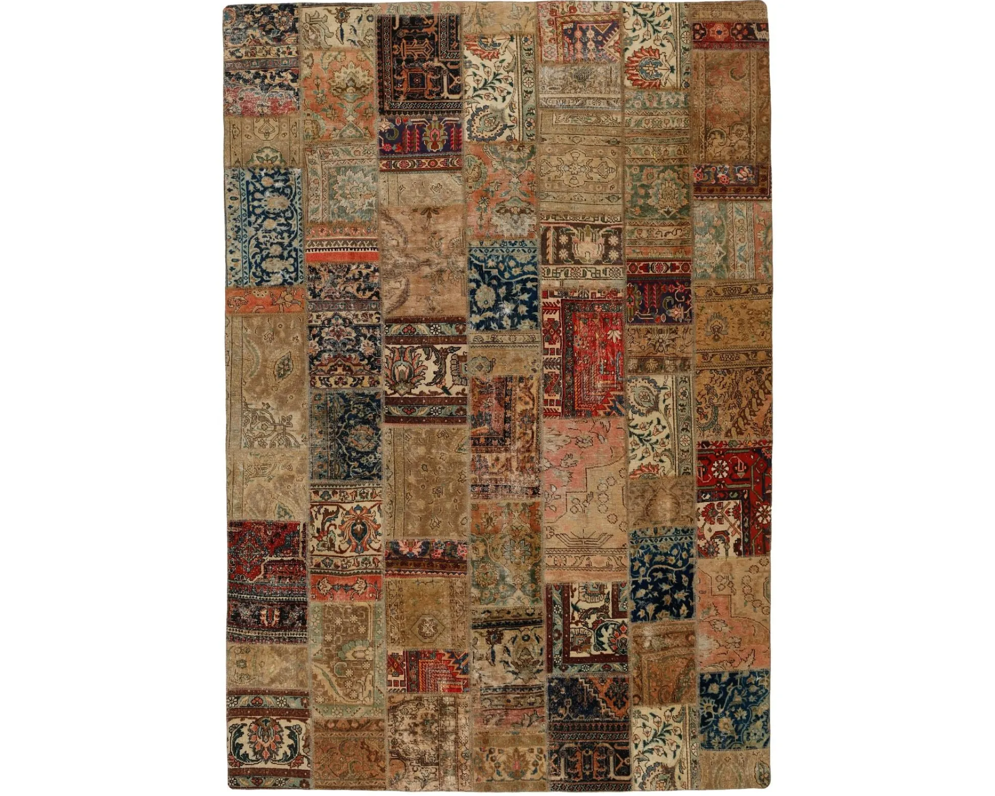 Vintage Patchwork orientalisk matta 246 x 355 cm
